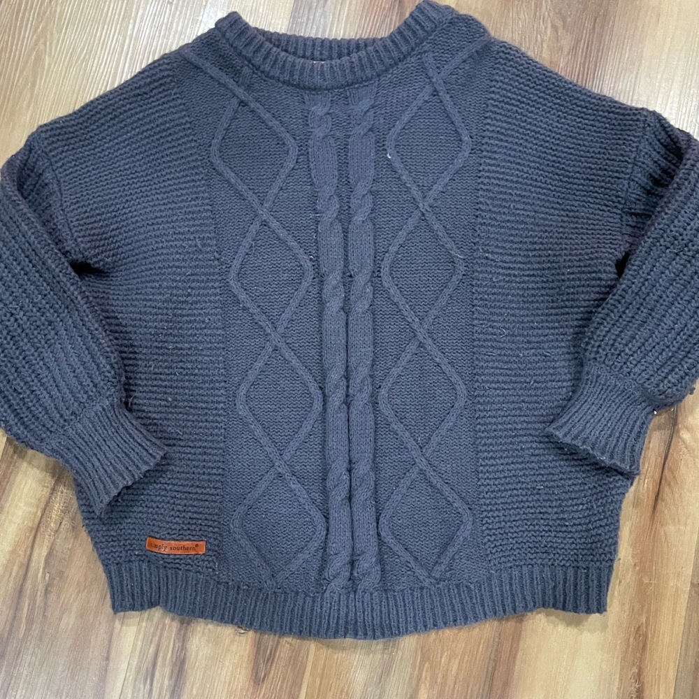 Simply Southern Dark Gray Knit Fabric